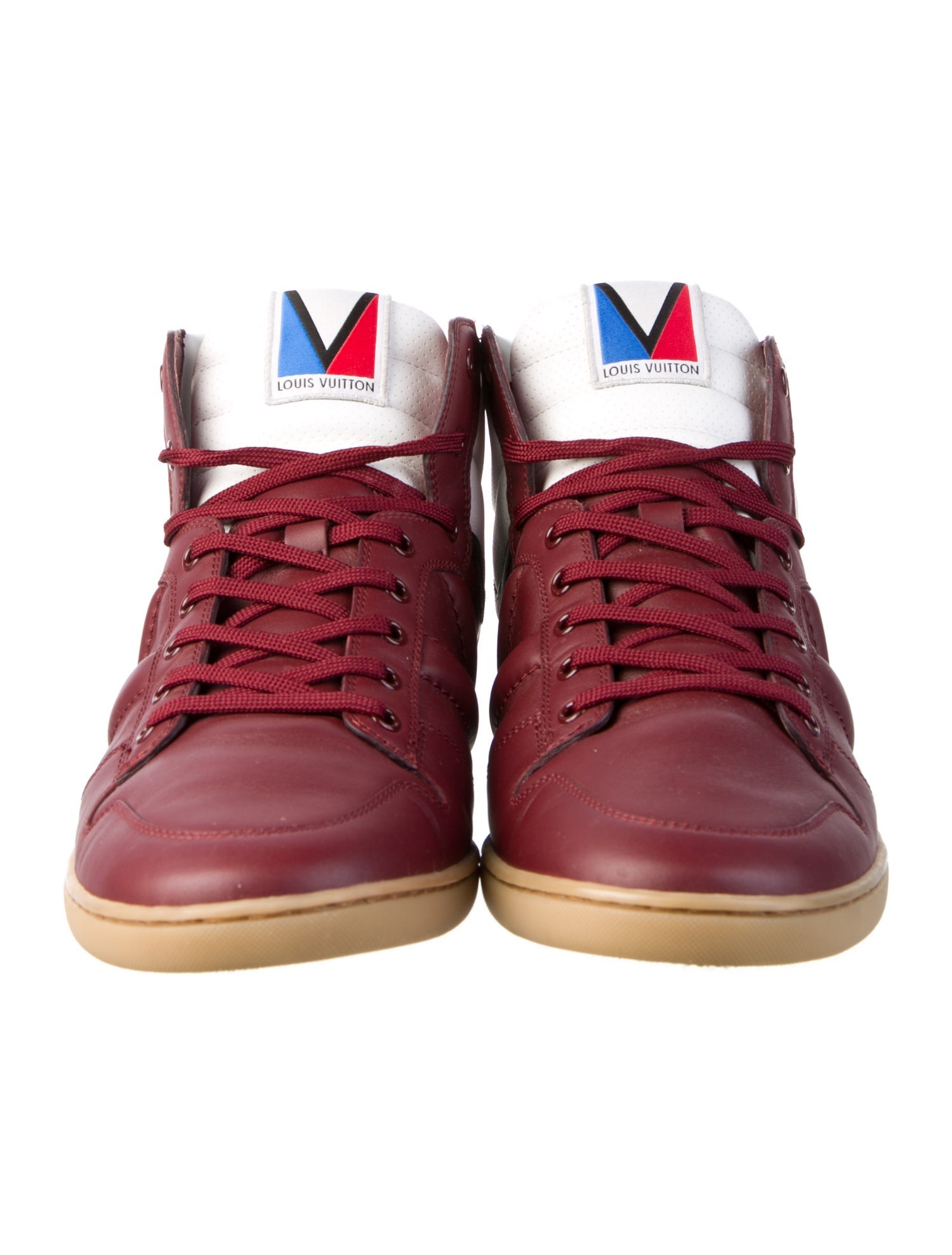 Louis Vuitton Leather Colorblock Pattern Sneakers